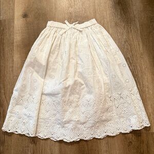 Pink Chicken White Eyelet Embroidery Loretta Skirt